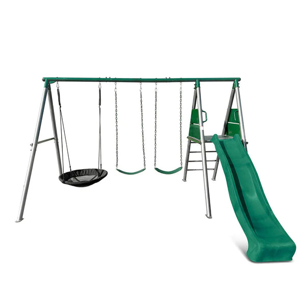 Buy online: Europa Steel Swing Set (Green Slide) Lifespan Kids