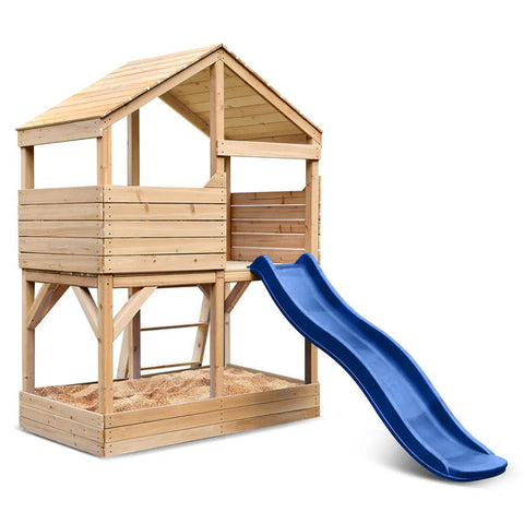 Lifespan Kids Play Centres Bentley Cubby House with 1.8m Blue Slide - Lifespan Kids - LOW STOCK 9347166062147 LKCH-BENTLY-BLU Buy online: Bentley Cubby House with 1.8m Green Slide - Lifespan Kids  Happy Active Kids Australia