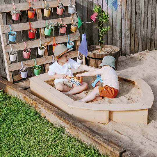 Buy online Wooden Boat Sandpit Lifespan Kids Happy Active Kids