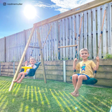 Lifespan Kids Play Centres Winston 4-Station Timber Double Swing Set with Slide - Lifespan Kids - OUT OF STOCK eta early-mid Sept (PREORDER AVAILABLE NOW) LKPC-WINST-GRN Winston 4-Station Timber Double Swing Set with Slide - Lifespan Kids Happy Active Kids Australia