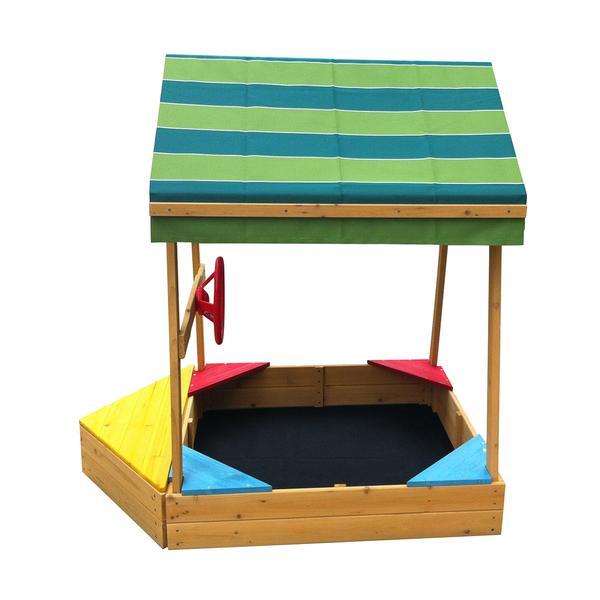 Buy online Wooden Explorer Boat Sandpit & Shade Canopy Lifespan Kids