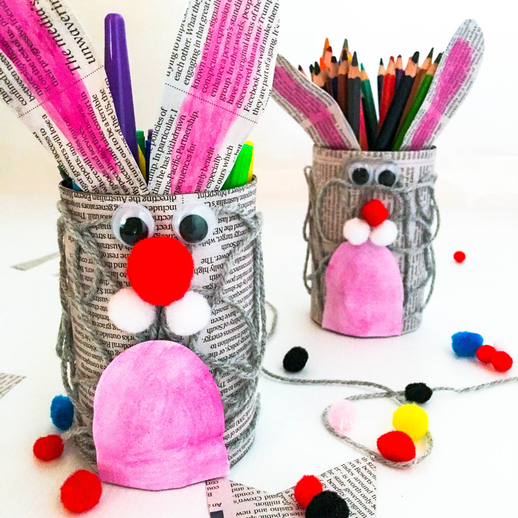 DIY Easter Bunny Pencil Holders