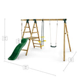 Plum Swing Plum® Meerkat Wooden Swing Set with Glider and Slide 5036523021050 27020A Buy online: Plum® Meerkat Wooden Swing Set & Slide - Happy Active Kids Happy Active Kids Australia