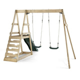 Plum Swing Sets & Playsets Plum® Tamarin Double Wooden Swing Set with Green Slide 5036523019354 121401C110 Buy online: Plum® Tamarin Double Wooden Swing Set with Green Slide Happy Active Kids Australia