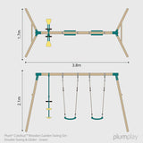 Plum Swing Plum® Colobus Wooden Swing Set with Glider 5036523065856 123201A69 Buy online: Plum® Colobus Wooden Swing Set with Glider - Happy Active Kids Happy Active Kids Australia