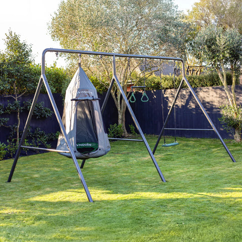 gobaplay® TitanPro Swing Set with Saucer Tent Swing
