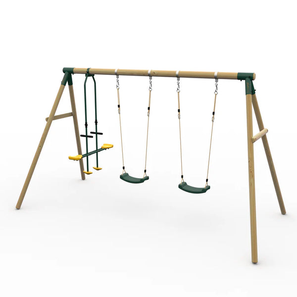 Plum Swing Plum® Colobus Wooden Swing Set with Glider 5036523065856 123201A69 Buy online: Plum® Colobus Wooden Swing Set with Glider - Happy Active Kids Happy Active Kids Australia