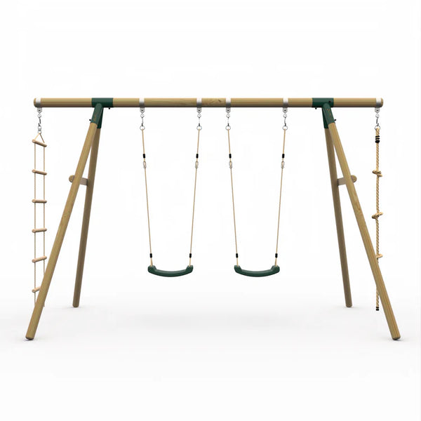 Plum Swing Plum® Gibbon Wooden Swing Set 5036523065863 123301A69 Buy online: Plum® Gibbon Wooden Double Swing Set - Happy Active Kids Happy Active Kids Australia
