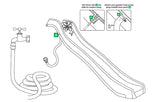 3m Green Slippery Slide with Frame - Lifespan Kids