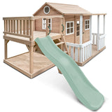 Lifespan Kids Play Houses Finley Cubby House with Pastel Green Slide - Lifespan Kids - OUT OF STOCK eta early Sept (preorder available now) 9347166092632 LKCH-FIN-PG Buy online: Finley Cubby House with Pastel Green Slide - Lifespan Kids Happy Active Kids Australia