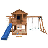 Lifespan Kids Play Houses Kingston Cubby House with Monkey Bars, Swings and Blue Slide - Lifespan Kids 9347166085603 LKCH-KING-BLU Kingston Cubby House with Monkey Bars, Swings and Blue Slide  Happy Active Kids Australia