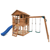 Lifespan Kids Play Houses Kingston Cubby House with Monkey Bars, Swings and Blue Slide - Lifespan Kids 9347166085603 LKCH-KING-BLU Kingston Cubby House with Monkey Bars, Swings and Blue Slide  Happy Active Kids Australia