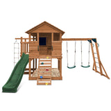 Lifespan Kids Play Houses Kingston Cubby House with Monkey Bars, Swings and Green Slide - Lifespan Kids 9347166085610 LKCH-KING-GN Kingston Cubby House with Monkey Bars, Swings and Green Slide Happy Active Kids Australia