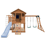 Lifespan Kids Play Houses Kingston Cubby House with Monkey Bars, Swings and Pastel Blue Slide - Lifespan Kids 9347166085627 LKCH-KING-PB Kingston Cubby House with Monkey Bars, Swings and Pastel Blue Slide Happy Active Kids Australia
