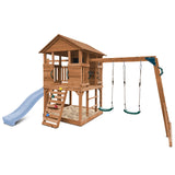 Lifespan Kids Play Houses Kingston Cubby House with Monkey Bars, Swings and Pastel Blue Slide - Lifespan Kids 9347166085627 LKCH-KING-PB Kingston Cubby House with Monkey Bars, Swings and Pastel Blue Slide Happy Active Kids Australia