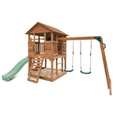 Lifespan Kids Play Houses Kingston Cubby House with Monkey Bars, Swings and Pastel Green Slide - Lifespan Kids 9347166085634 LKCH-KING-PG Kingston Cubby House with Monkey Bars, Swings and Pastel Green Slide Happy Active Kids Australia