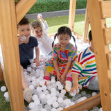Lifespan Kids Play Houses Kingston Cubby House with Monkey Bars, Swings and Pastel Pink Slide - Lifespan Kids 9347166085641 LKCH-KING-PP Kingston Cubby House with Monkey Bars, Swings and Pastel Pink Slide Happy Active Kids Australia