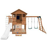 Lifespan Kids Play Houses Kingston Cubby House with Monkey Bars, Swings and White Slide - Lifespan Kids 9347166085658 LKCH-KING-PW Kingston Cubby House with Monkey Bars, Swings and White Slide Happy Active Kids Australia