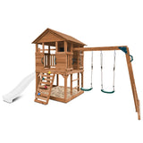 Lifespan Kids Play Houses Kingston Cubby House with Monkey Bars, Swings and White Slide - Lifespan Kids 9347166085658 LKCH-KING-PW Kingston Cubby House with Monkey Bars, Swings and White Slide Happy Active Kids Australia