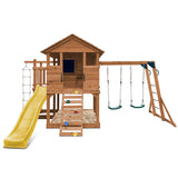 Lifespan Kids Play Houses Kingston Cubby House with Monkey Bars, Swings and Yellow Slide - Lifespan Kids 9347166085665 LKCH-KING-YL Kingston Cubby House with Monkey Bars, Swings and Yellow Slide  Happy Active Kids Australia