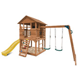 Lifespan Kids Play Houses Kingston Cubby House with Monkey Bars, Swings and Yellow Slide - Lifespan Kids 9347166085665 LKCH-KING-YL Kingston Cubby House with Monkey Bars, Swings and Yellow Slide  Happy Active Kids Australia