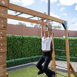 Lifespan Kids Play Houses Kingston Cubby House with Monkey Bars, Swings and Yellow Slide - Lifespan Kids 9347166085665 LKCH-KING-YL Kingston Cubby House with Monkey Bars, Swings and Yellow Slide  Happy Active Kids Australia