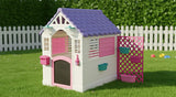 Lifespan Kids Play Houses Dolu Garden Plastic Playhouse with Fence in Pink - Lifespan Kids 8690089025784 LKCH-PLAYGARNPK Buy: Pink Dolu Garden Plastic Playhouse with Fence - Lifespan Kids Happy Active Kids Australia
