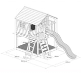 Warrigal Cubby House with Yellow Slide - Lifespan Kids