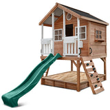 Winchester Cubby House with 1.2m platform and 2.2m Green Slide - Lifespan Kids