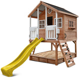 Winchester Cubby House with 1.2m platform and 2.2m Yellow Slide - Lifespan Kids