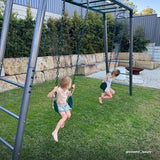 Lifespan Kids Outdoor Play Equipment Stanley Commercial Steel 2-in-1 Monkey Bars & Swing Set - Lifespan Kids 9347166078308 LKMB-STAN-SET Stanley Commercial Steel 2-in-1 Monkey Bars & Swing Set - Lifespan Kids Happy Active Kids Australia