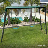Lifespan Kids Outdoor Play Equipment Stanley Commercial Steel 2-in-1 Monkey Bars & Swing Set - Lifespan Kids 9347166078308 LKMB-STAN-SET Stanley Commercial Steel 2-in-1 Monkey Bars & Swing Set - Lifespan Kids Happy Active Kids Australia