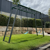 Lifespan Kids Outdoor Play Equipment Stanley Commercial Steel 2-in-1 Monkey Bars & Swing Set - Lifespan Kids 9347166078308 LKMB-STAN-SET Stanley Commercial Steel 2-in-1 Monkey Bars & Swing Set - Lifespan Kids Happy Active Kids Australia