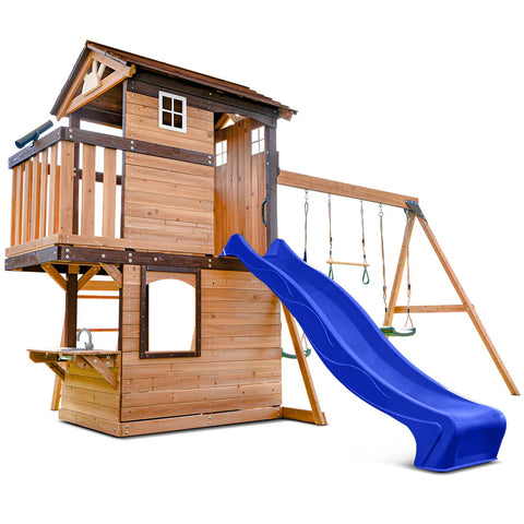 Darlington Play Centre Swing Set with Blue Slide - Lifespan Kids - OUT OF STOCK eta mid - late May (preorder available now)