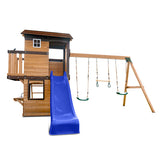 Darlington Play Centre Swing Set with Blue Slide - Lifespan Kids - OUT OF STOCK eta mid - late May (preorder available now)