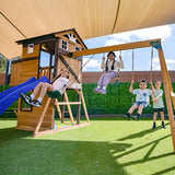 Darlington Play Centre Swing Set with Blue Slide - Lifespan Kids - OUT OF STOCK eta mid - late May (preorder available now)