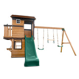Darlington Play Centre Swing Set with Green Slide - Lifespan Kids