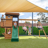 Darlington Play Centre Swing Set with Green Slide - Lifespan Kids