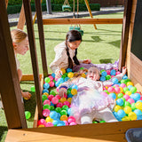Darlington Play Centre Swing Set with Yellow Slide - Lifespan Kids