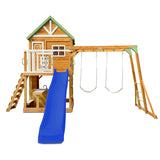 Lifespan Kids Outdoor Play Equipment Riversdale Play Centre with 2.2m Blue Slide - Lifespan Kids 9347166088475 LKPC-RIVE-BU Buy: Riversdale Play Centre with 2.2m Blue Slide - Lifespan Kids Happy Active Kids Australia