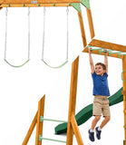 Lifespan Kids Outdoor Play Equipment Riversdale Play Centre with 2.2m Green Slide - Lifespan Kids 9347166088482 LKPC-RIVE-GN Buy: Riversdale Play Centre with 2.2m Green Slide - Lifespan Kids Happy Active Kids Australia
