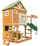 Lifespan Kids Outdoor Play Equipment Riversdale Play Centre with 2.2m Pastel Green Slide - Lifespan Kids 9347166088505 LKPC-RIVE-PG Riversdale Play Centre with 2.2m Pastel Green Slide - Lifespan Kids Happy Active Kids Australia