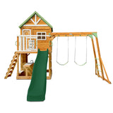 Lifespan Kids Outdoor Play Equipment Riversdale Play Centre with 2.2m Green Slide - Lifespan Kids 9347166088482 LKPC-RIVE-GN Buy: Riversdale Play Centre with 2.2m Green Slide - Lifespan Kids Happy Active Kids Australia