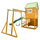 Lifespan Kids Outdoor Play Equipment Riversdale Play Centre with 2.2m Green Slide - Lifespan Kids 9347166088482 LKPC-RIVE-GN Buy: Riversdale Play Centre with 2.2m Green Slide - Lifespan Kids Happy Active Kids Australia