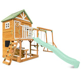 Lifespan Kids Outdoor Play Equipment Riversdale Play Centre with 2.2m Pastel Green Slide - Lifespan Kids 9347166088505 LKPC-RIVE-PG Riversdale Play Centre with 2.2m Pastel Green Slide - Lifespan Kids Happy Active Kids Australia