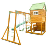 Lifespan Kids Outdoor Play Equipment Riversdale Play Centre with 2.2m Pastel Green Slide - Lifespan Kids 9347166088505 LKPC-RIVE-PG Riversdale Play Centre with 2.2m Pastel Green Slide - Lifespan Kids Happy Active Kids Australia