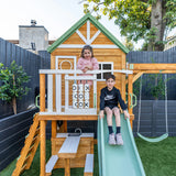 Lifespan Kids Outdoor Play Equipment Riversdale Play Centre with 2.2m Pastel Green Slide - Lifespan Kids 9347166088505 LKPC-RIVE-PG Riversdale Play Centre with 2.2m Pastel Green Slide - Lifespan Kids Happy Active Kids Australia