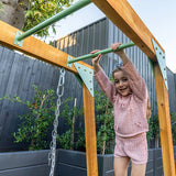 Lifespan Kids Outdoor Play Equipment Riversdale Play Centre with 2.2m Pastel Green Slide - Lifespan Kids 9347166088505 LKPC-RIVE-PG Riversdale Play Centre with 2.2m Pastel Green Slide - Lifespan Kids Happy Active Kids Australia