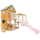 Lifespan Kids Outdoor Play Equipment Riversdale Play Centre with 2.2m Pastel Pink Slide - Lifespan Kids 9347166088512 LKPC-RIVE-PP Buy: Riversdale Play Centre with 2.2m Pastel Pink Slide - Lifespan Kids Happy Active Kids Australia