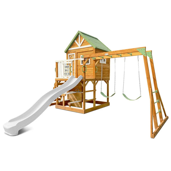 Lifespan Kids Outdoor Play Equipment Riversdale Play Centre with 2.2m White Slide - Lifespan Kids 9347166088529 LKPC-RIVE-PW Buy: Riversdale Play Centre with 2.2m White Slide - Lifespan Kids Happy Active Kids Australia